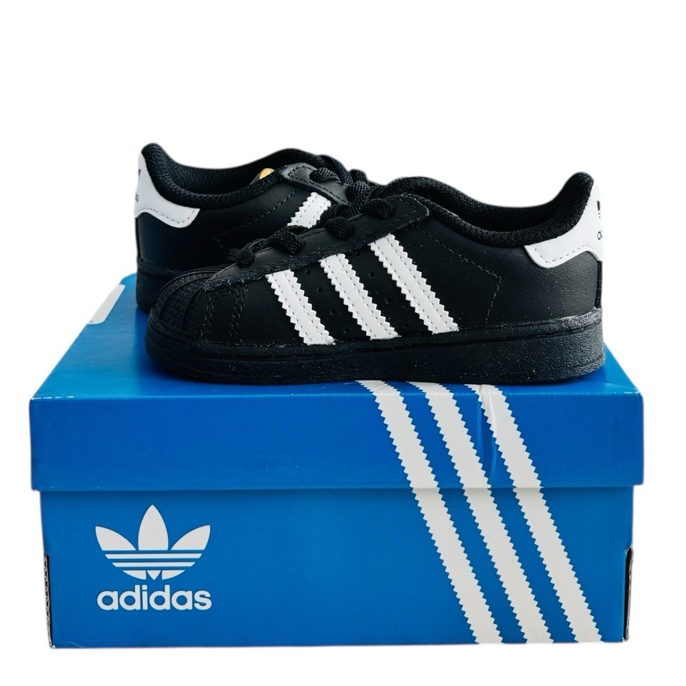 Adidas Originals Superstar Toddler Shoes Cloud White/Core Black-Footwear‎ EF5396 - Picture 7 of 9